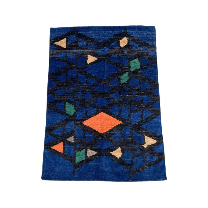 Massimo Teppich 135x196, Blau/Multi