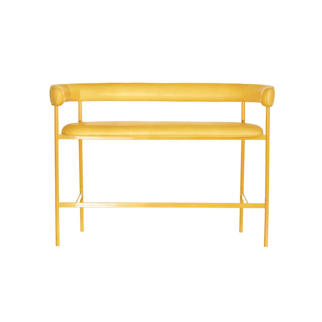 Møbel Copenhagen FONT Sofa - Gelbes Leder/Gelbes Gestell