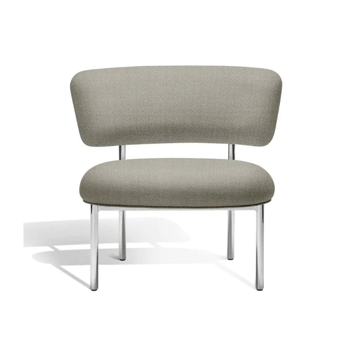Møbel Copenhagen FONT Sessel Grau/Polierter Stahlrahmen