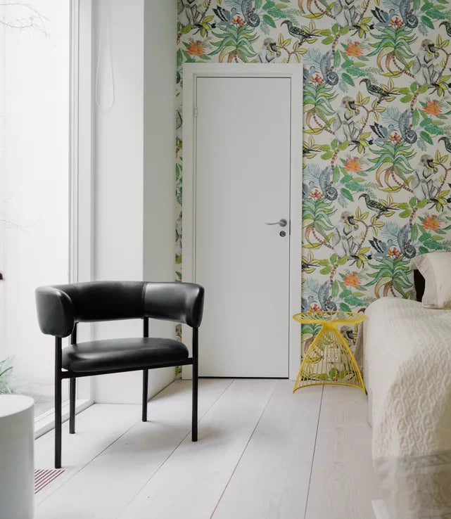 Møbel Copenhagen FONT Esszimmerstuhl m. Armlehne - Dunkelbraunes Leder/Schwarzes Gestell