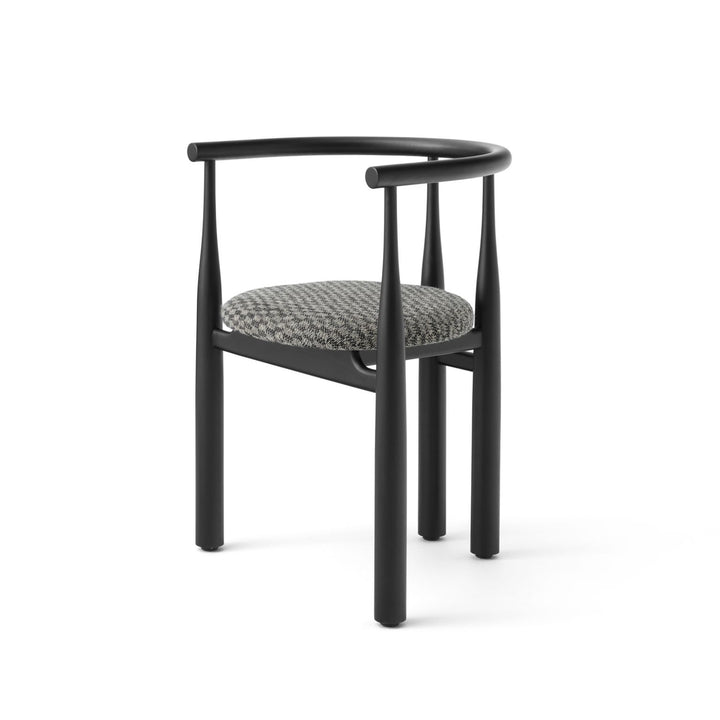 New Works Bukowski Chair Esszimmerstuhl, Schwarz / Pur Lin 080
