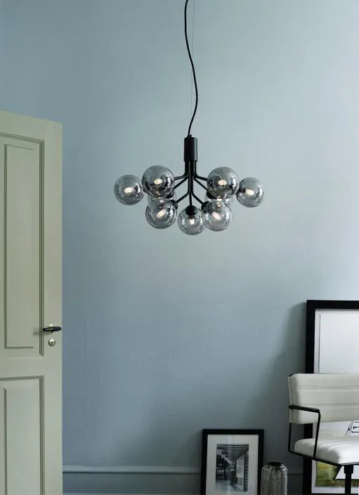 Nuura Apiales 9 Kronleuchter, Satin schwarz / Smoked Black