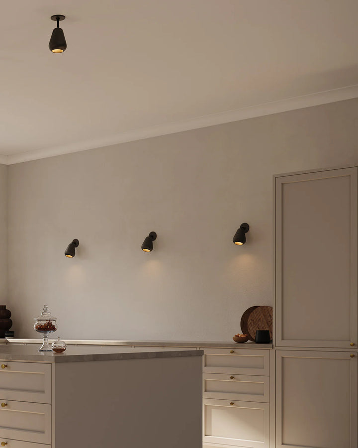 Nuura Anoli Wand-/Deckenleuchte Recessed, Schwarz/Schwarz