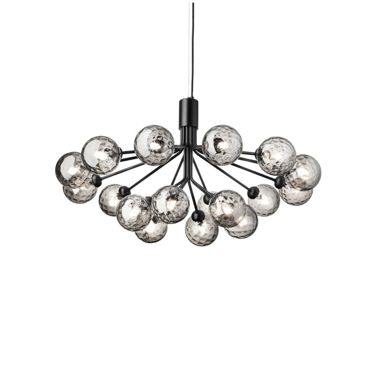 Nuura Apiales 18 Kronleuchter, Satin schwarz / Optic smoked