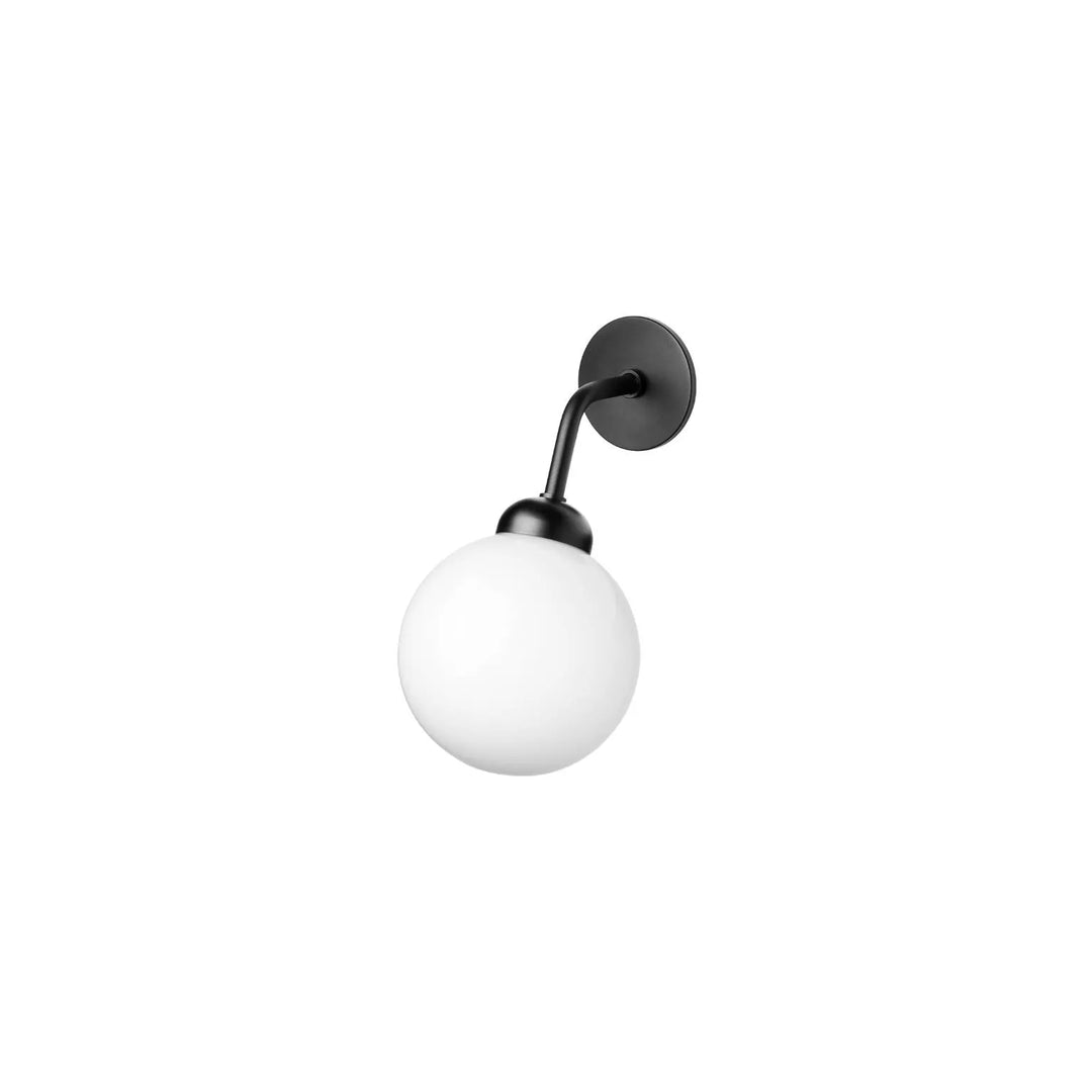 Nuura Apiales Wall Hard-wired Wandleuchte, Satin Schwarz / Opal
