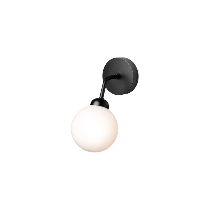 Nuura Apiales Wandleuchte, Satin schwarz / Opal