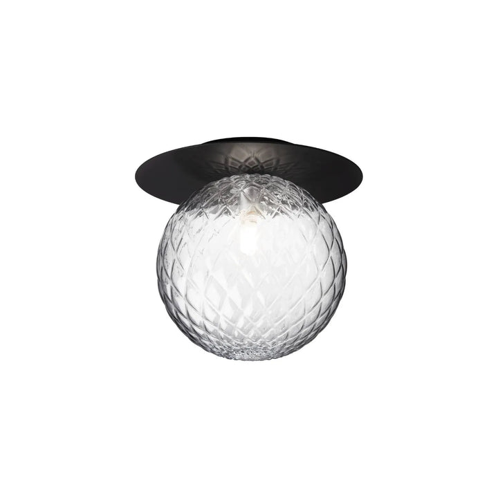 Nuura Liila 1 Large Wand-/Deckenleuchte, Schwarz/Optic Clear