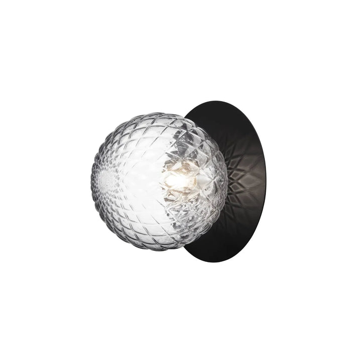 Nuura Liila 1 Large Wand-/Deckenleuchte, Schwarz/Optic Clear