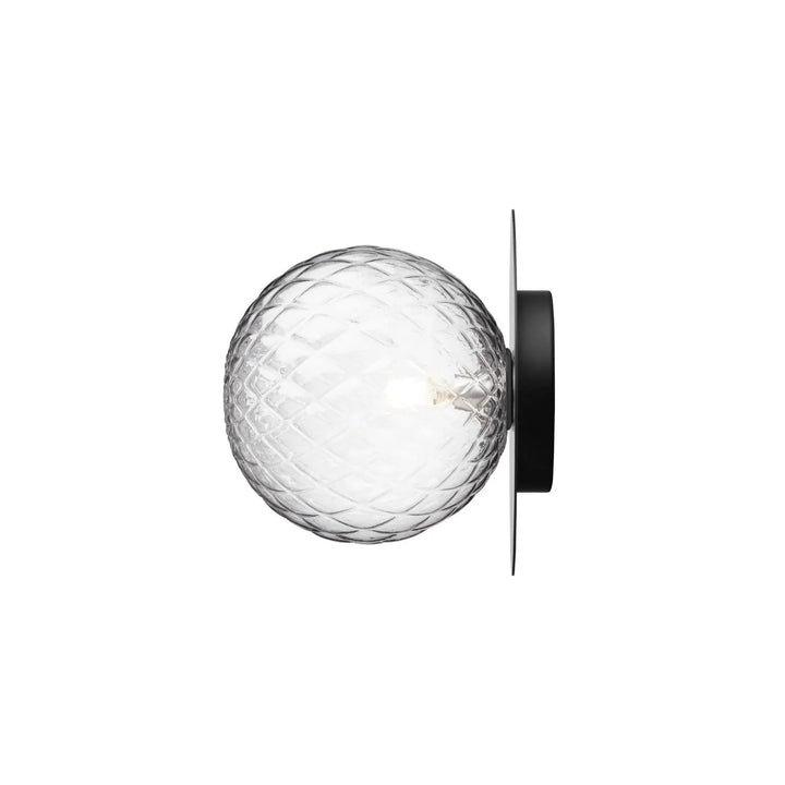 Nuura Liila 1 Large Wand-/Deckenleuchte, Schwarz/Optic Clear