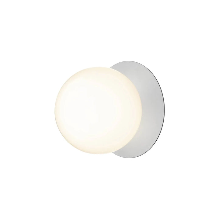 Nuura Liila 1 Large Wand-/Deckenleuchte, Hell silber / Opal