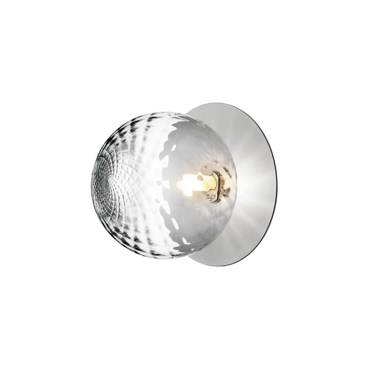Nuura Liila 1 Large Wand-/Deckenleuchte, Hell silber / Optisch klar