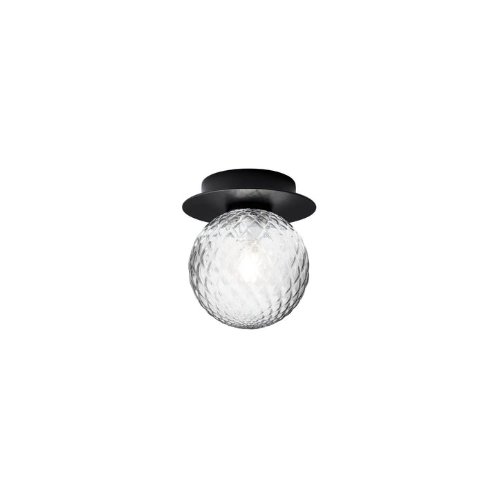 Nuura Liila 1 Small Wand-/Deckenleuchte, Schwarz / Optic clear