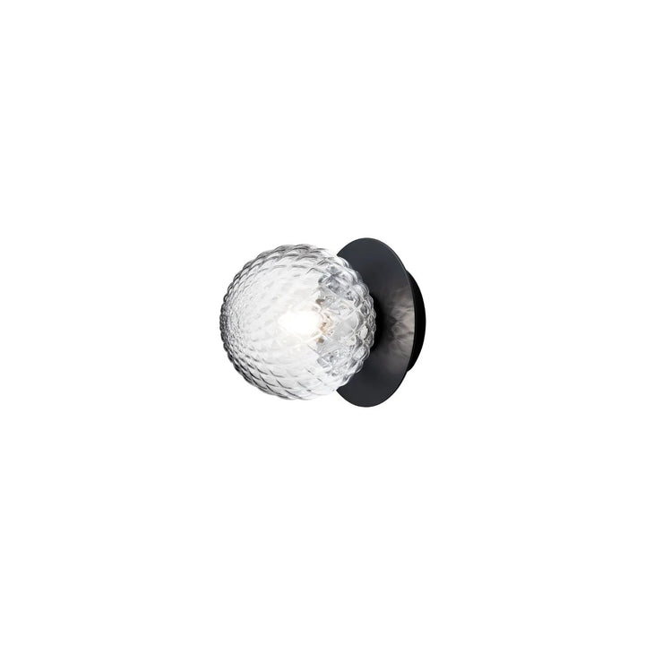 Nuura Liila 1 Small Wand-/Deckenleuchte, Schwarz / Optic clear