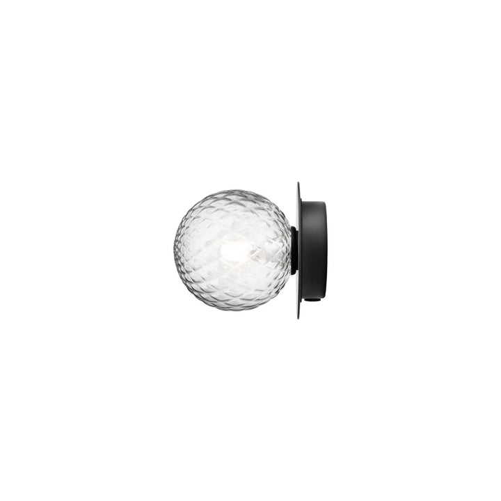 Nuura Liila 1 Small Wand-/Deckenleuchte, Schwarz / Optic clear