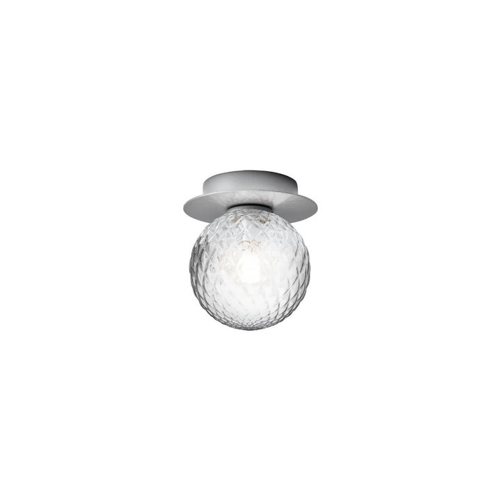 Nuura Liila 1 Small Wand-/Deckenleuchte, Hell silber / Optisch klar