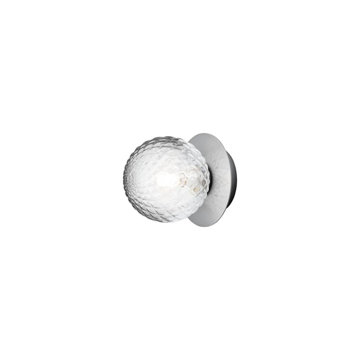 Nuura Liila 1 Small Wand-/Deckenleuchte, Hell silber / Optisch klar