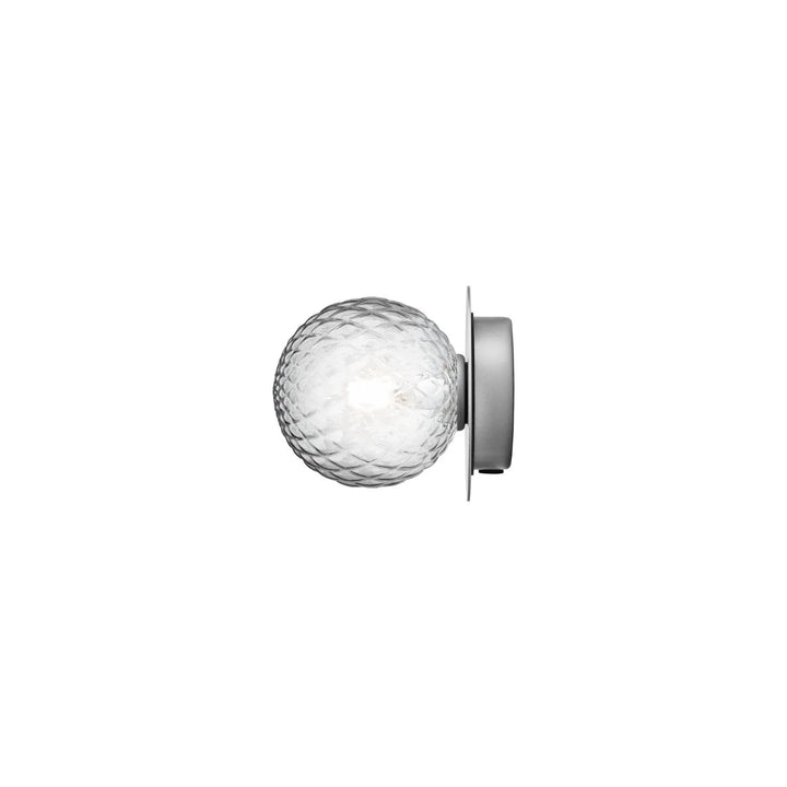 Nuura Liila 1 Small Wand-/Deckenleuchte, Hell silber / Optisch klar