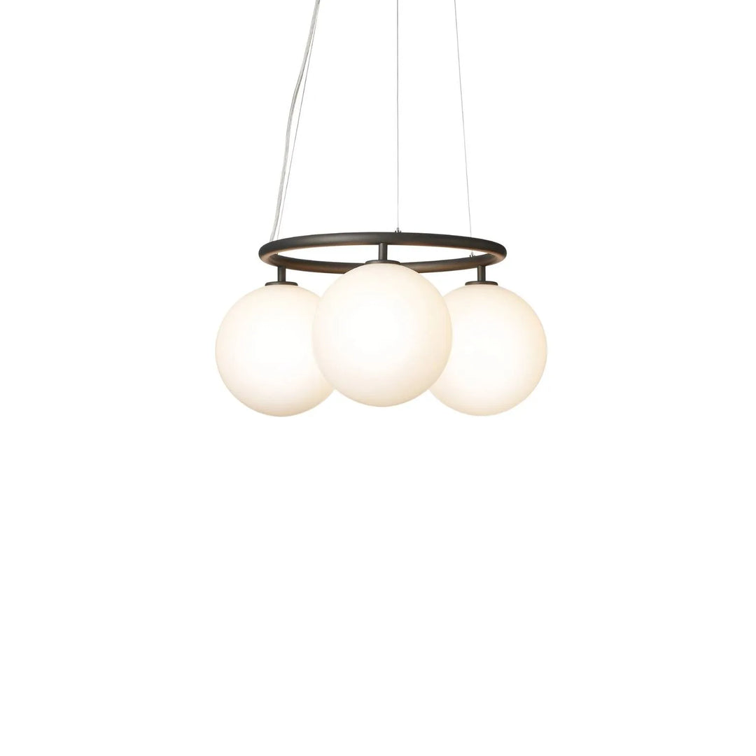 Nuura Miira 3 Circular Kronleuchter, Rock Grey / Opal