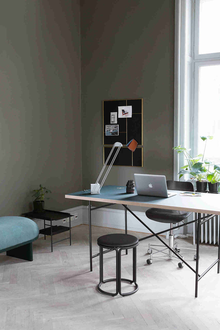 Egon Eiermann Bord, 160x80 cm, Hvid / Sort