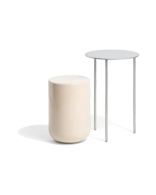 Møbel Copenhagen PAIR Table Small, Keramik Beistelltisch - Hell Elfenbein