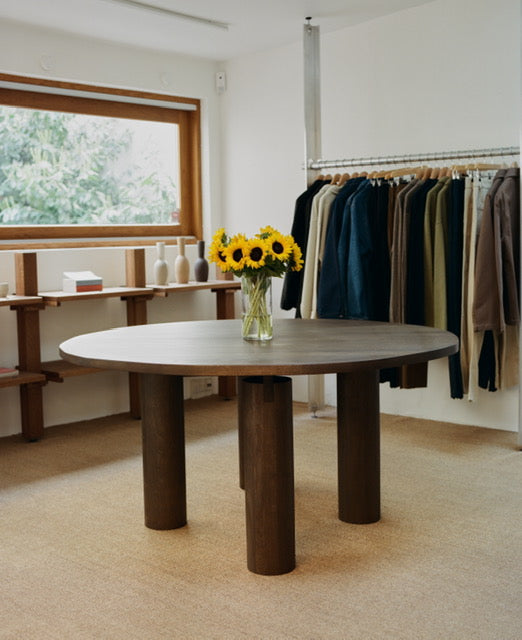 Fora Projects Round Dining Table Ø145, Røget Eg