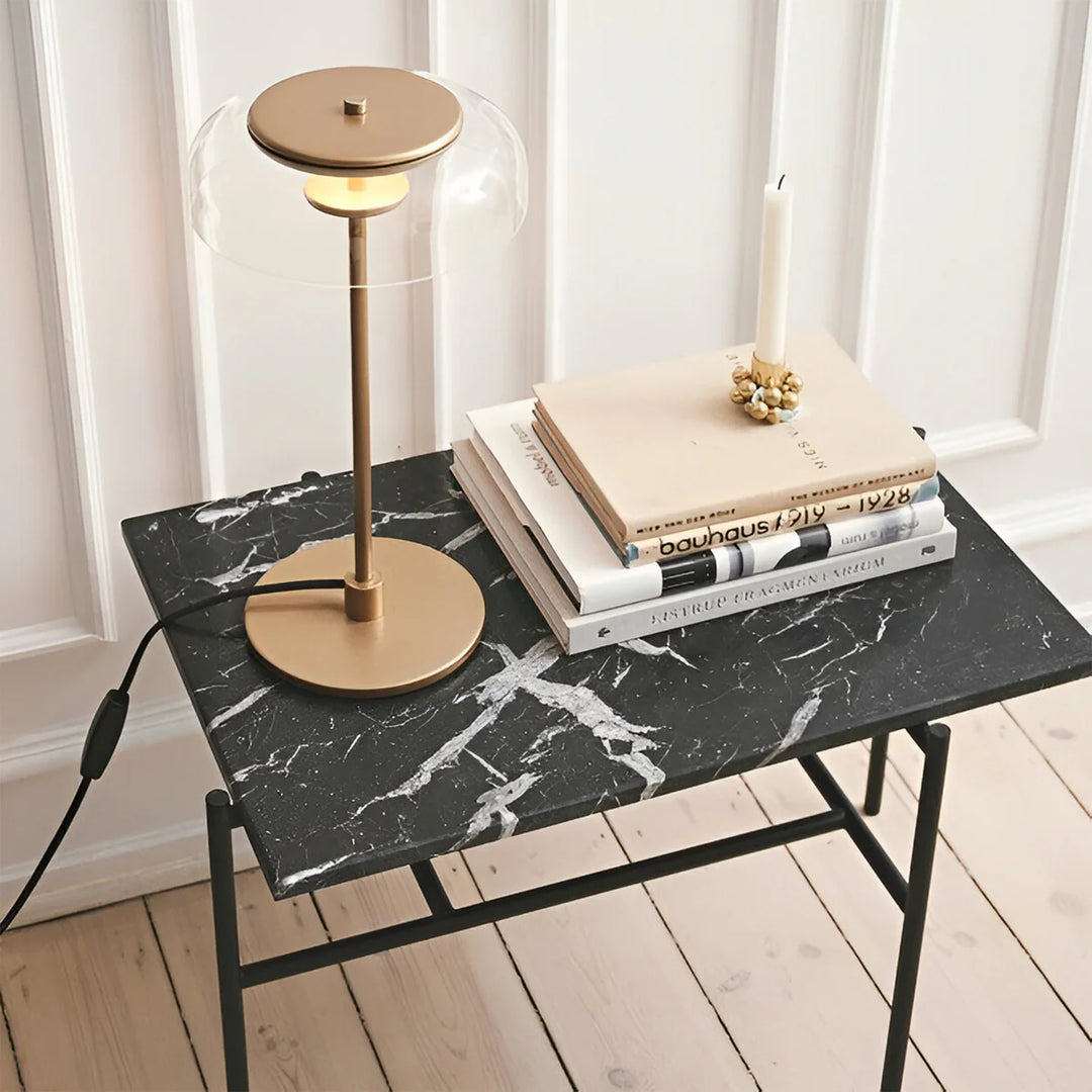 Sofatisch - Marmor, Nero, H44