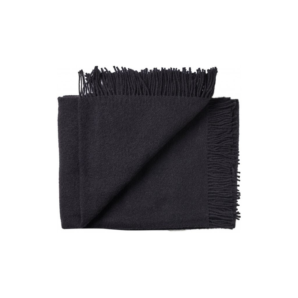 Silkeborg Uldspinderi Athen Wolldecke 130 x 200 cm, Schwarz