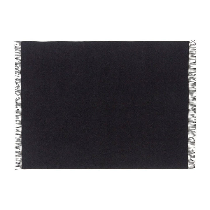 Silkeborg Uldspinderi Athen Wolldecke 130 x 200 cm, Schwarz