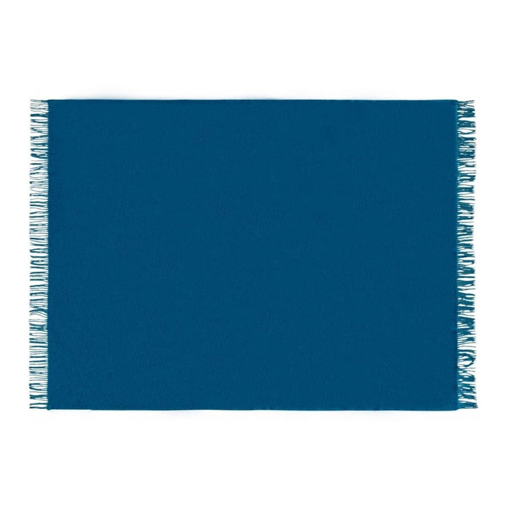 Silkeborg Uldspinderi Athen Wolldecke 130 x 200 cm, Petrolblau