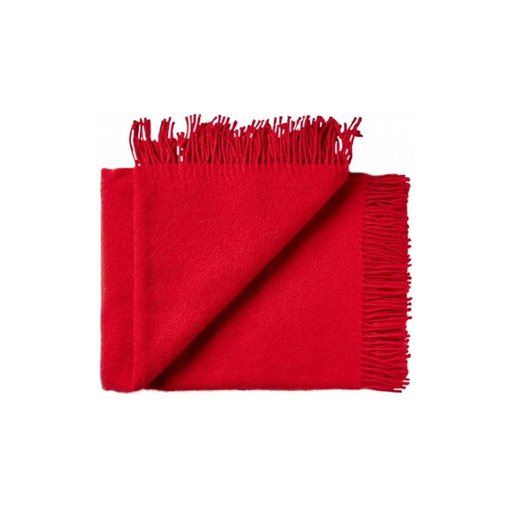 Silkeborg Uldspinderi Athen Wolldecke 130 x 200 cm, True Red