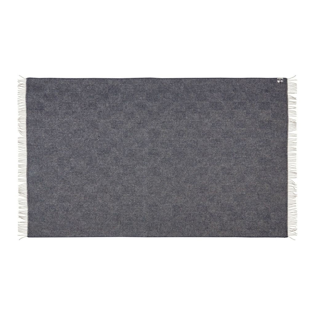Silkeborg Uldspinderi Fanø Wolldecke 140 x 240 cm, Granite Blue