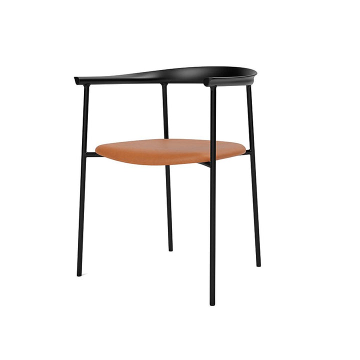 TAKT Arc Chair Stol - Sortlakeret bøg / Cognac læder