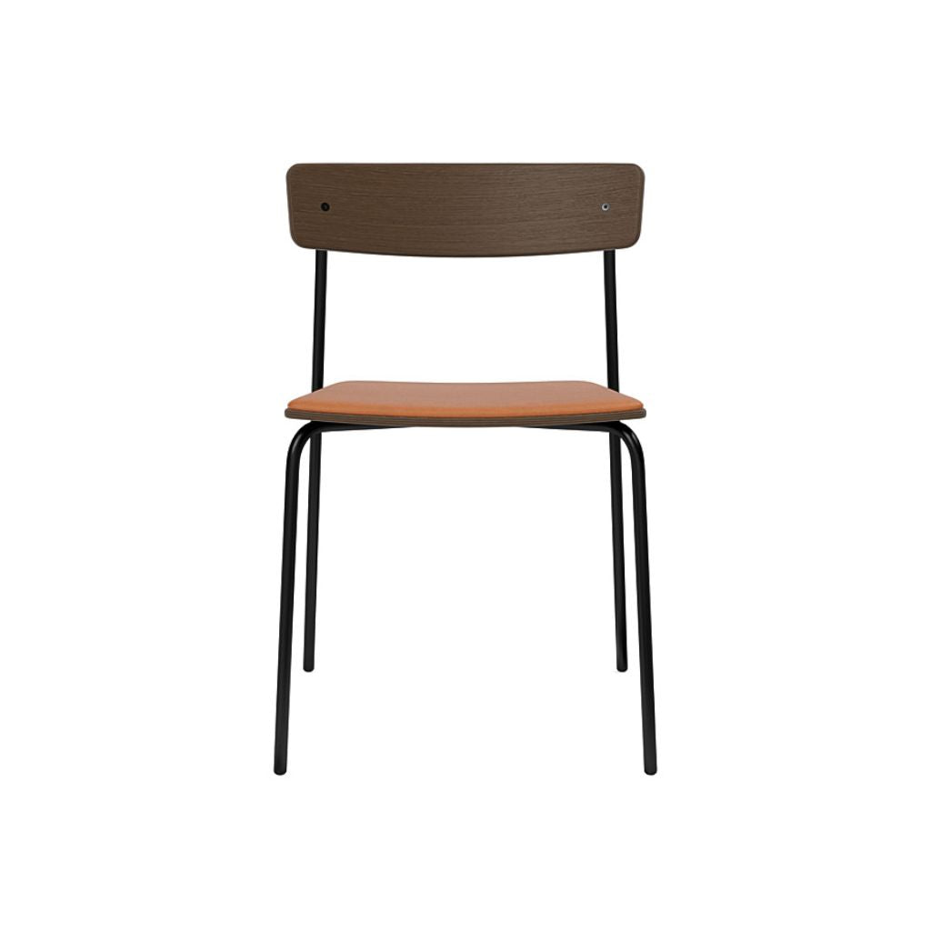 TAKT Cross Chair Tube Stol, Røget eg / Cognac læder