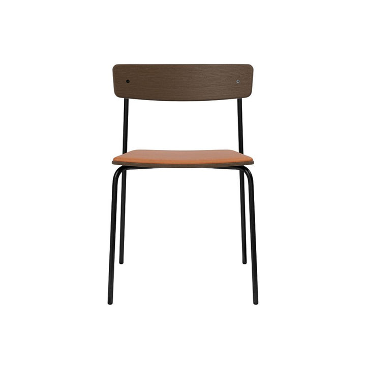 TAKT Cross Chair Tube Stol, Røget eg / Cognac læder