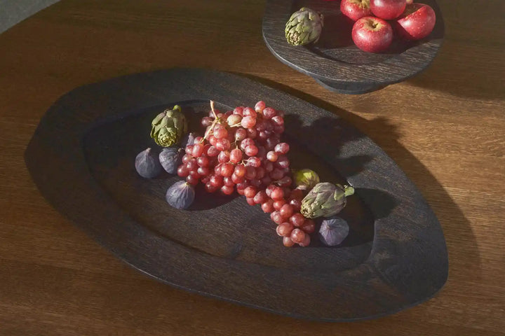 Fora Projects Wooden Tray Large, Mørk Røget Eg