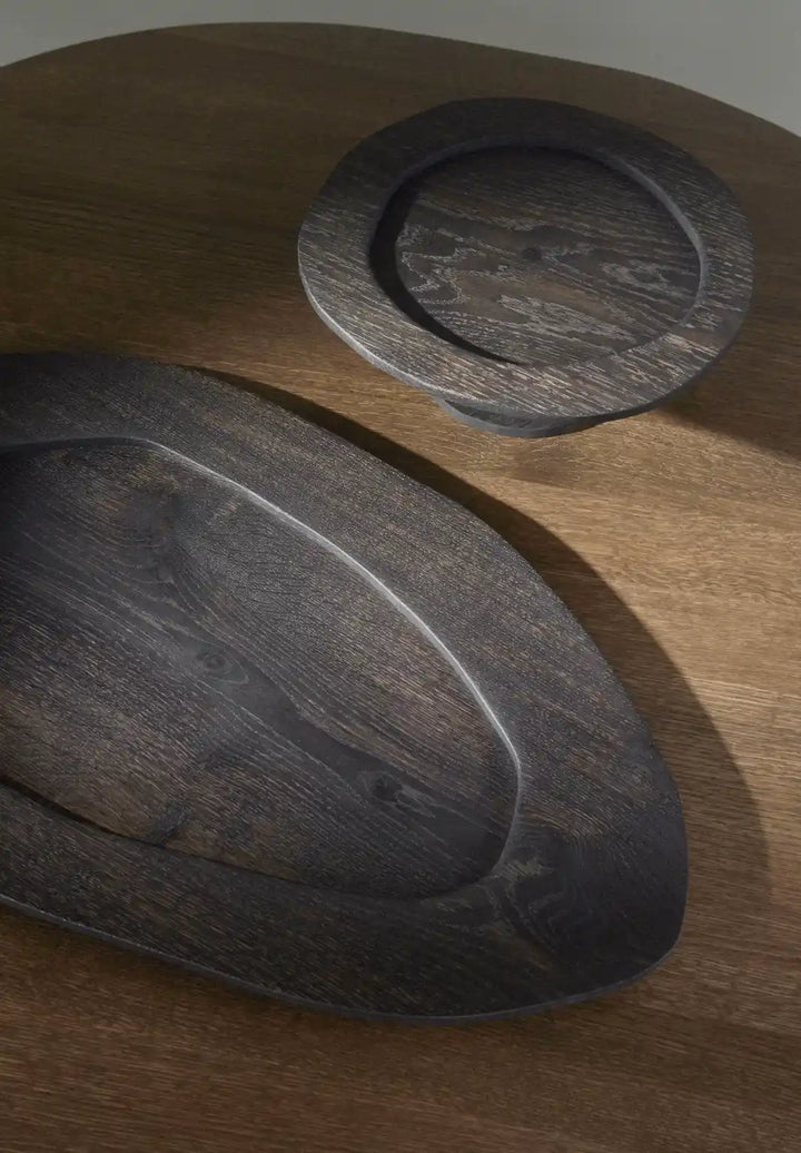 Fora Projects Wooden Tray Large, Røget Eg