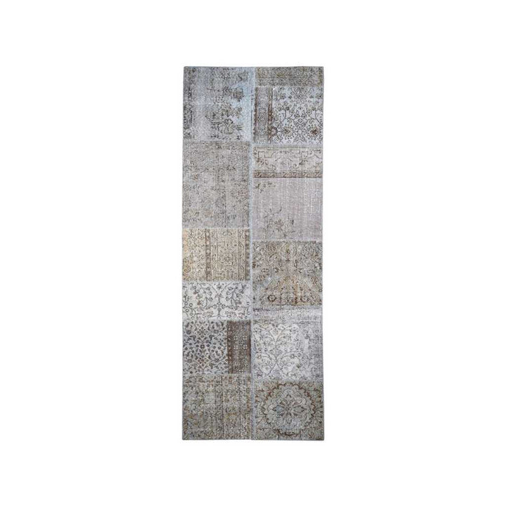 Massimo Vintage Patchwork Gulvtæppe 80 x 250, Grey