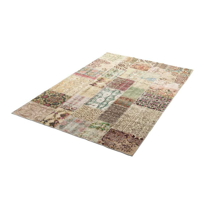 Massimo Vintage Patchwork Gulvtæppe 140 x 200, Natural Light