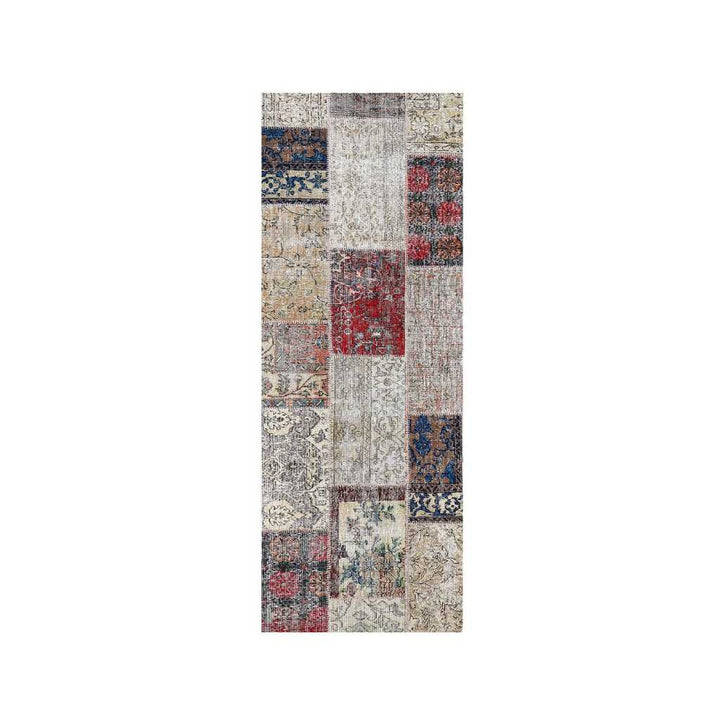 Massimo Vintage Patchwork Gulvtæppe 80 x 250, Natural Strong