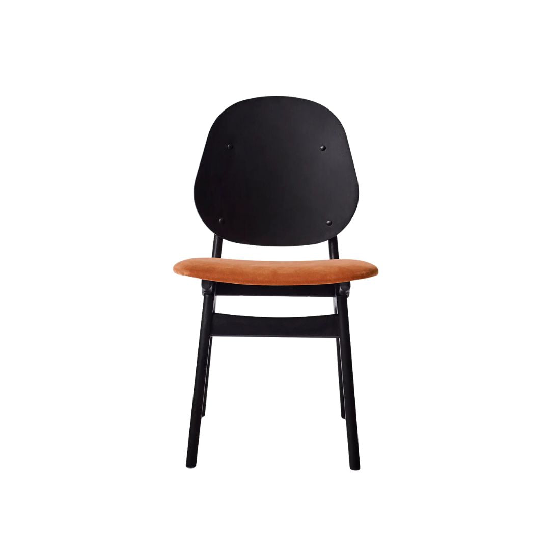 Warm Nordic, Noble Dining Chair, Schwarz lackierte Buche/Rusty Rose