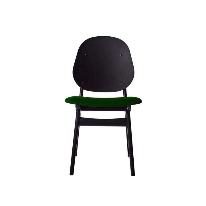 Warm Nordic, Noble Dining Chair, Schwarz lackierte Buche/Dark Green