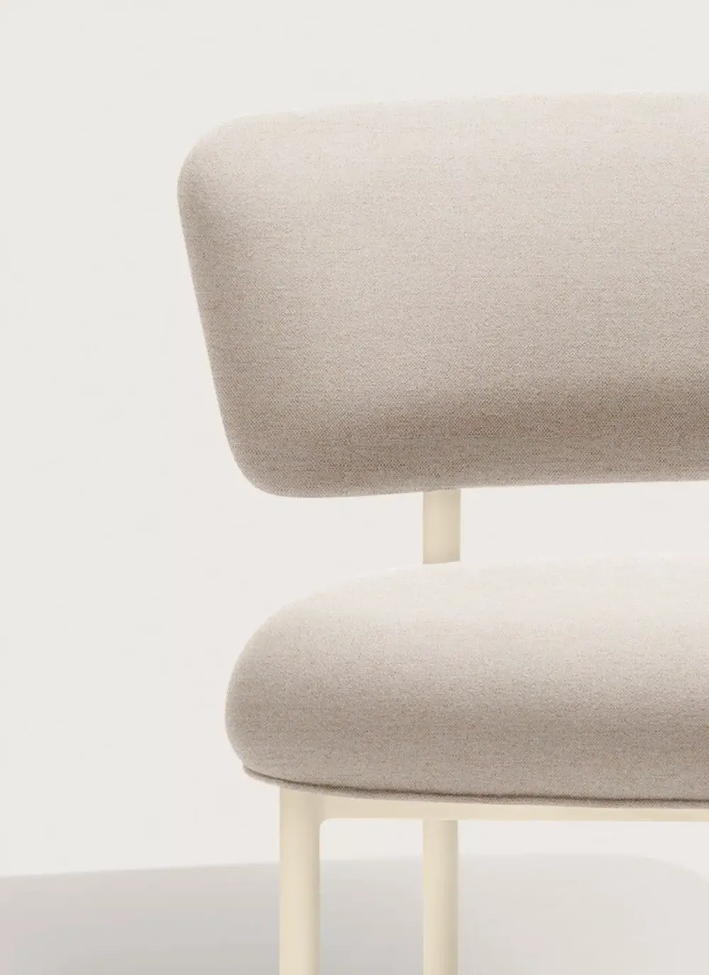 Møbel Copenhagen FONT Outdoor Sessel - Creme/Weißes Gestell
