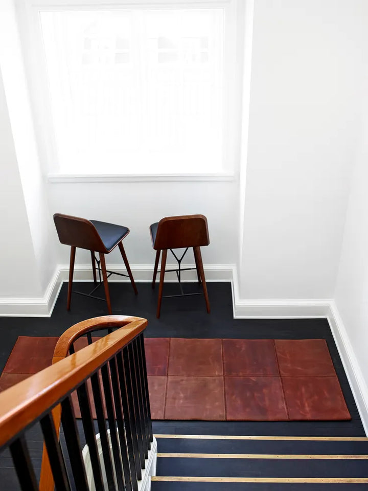 Massimo Leather Teppich Schwarz 80x240