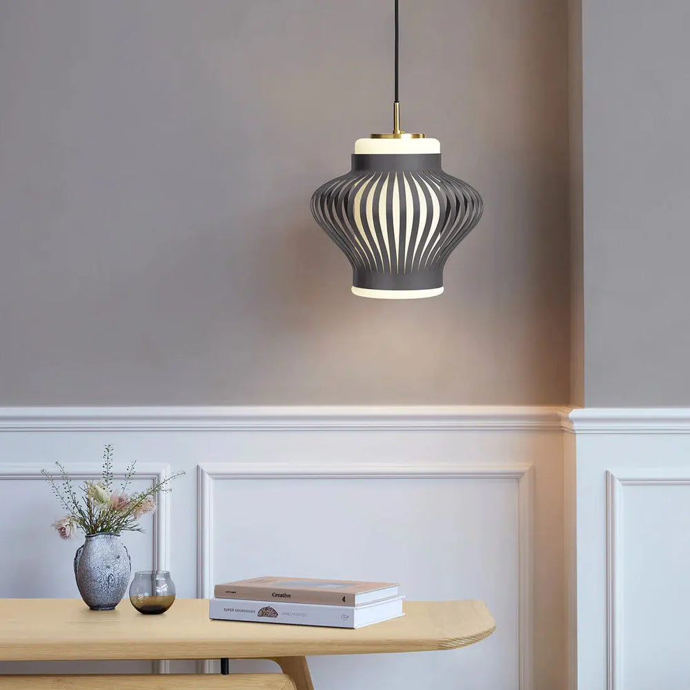Warm Nordic Opal Lamella Pendellampe - Ultimate Grey