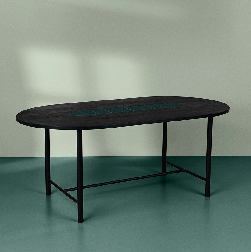 Warm Nordic - Be My Guest Bord/Spisebord L:180 Sort/Grøn