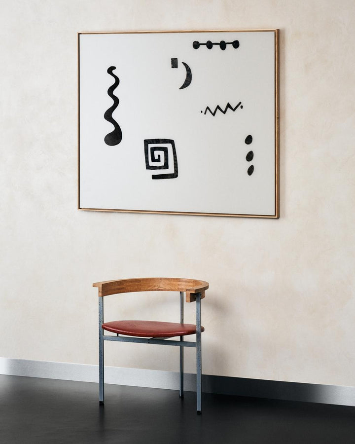 LINTEX Area Skrivetavle Glas 128x103, Lysegrå/Eg