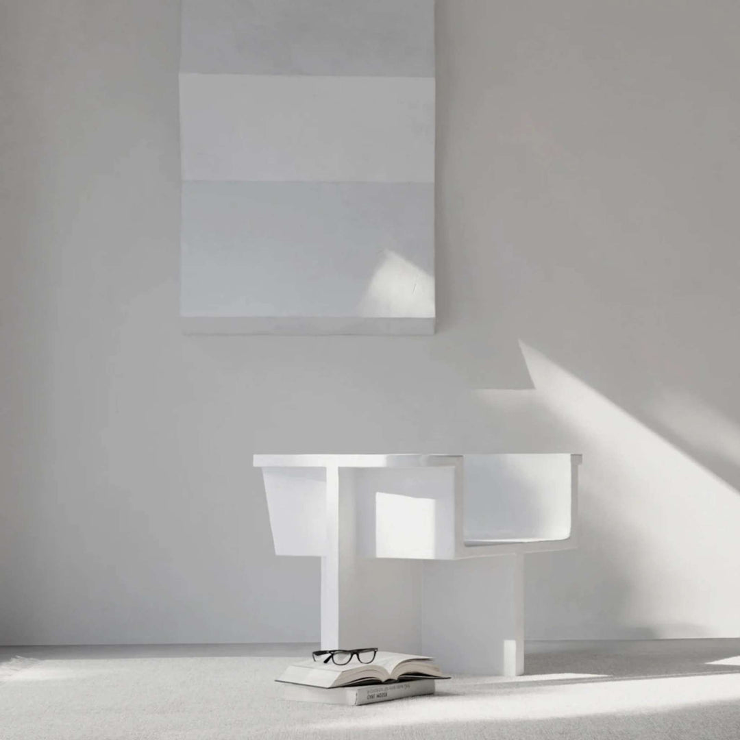 101 Copenhagen Brutus Lounge Chair, Hvid Fibercement