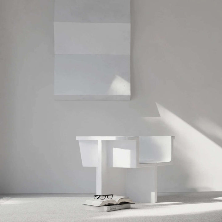 101 Copenhagen Brutus Lounge Chair, Hvid Fibercement