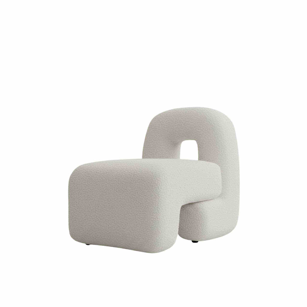 101 Copenhagen Daiku Lounge Chair, Hvid Bouclé