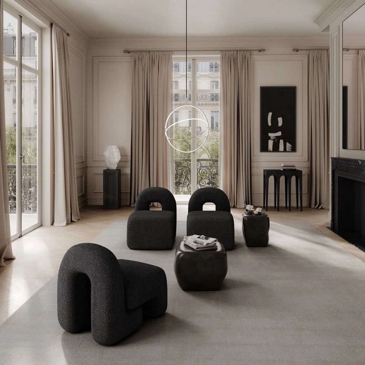 101 Copenhagen Daiku Lounge Chair, Hvid Bouclé